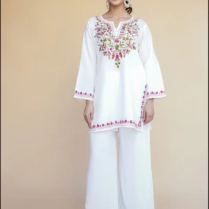 Noor Kashmiri Aari Work Cotton Short Kurta