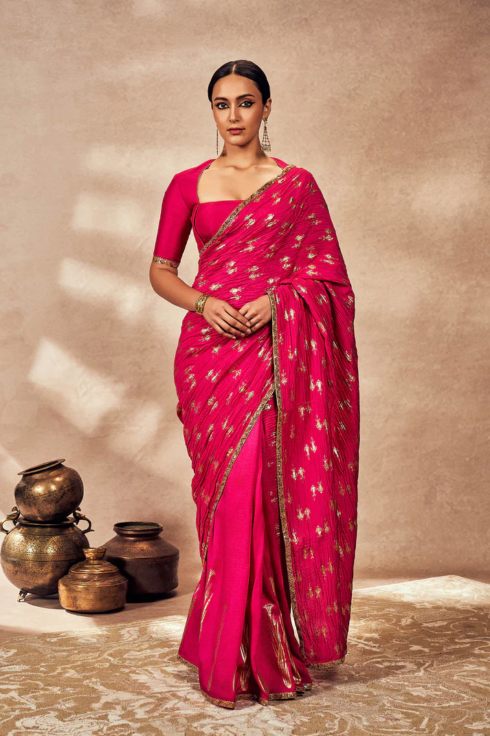 ruhani-rani-pink-gold-zari-georgette-saree-with-matching-blouse-copy